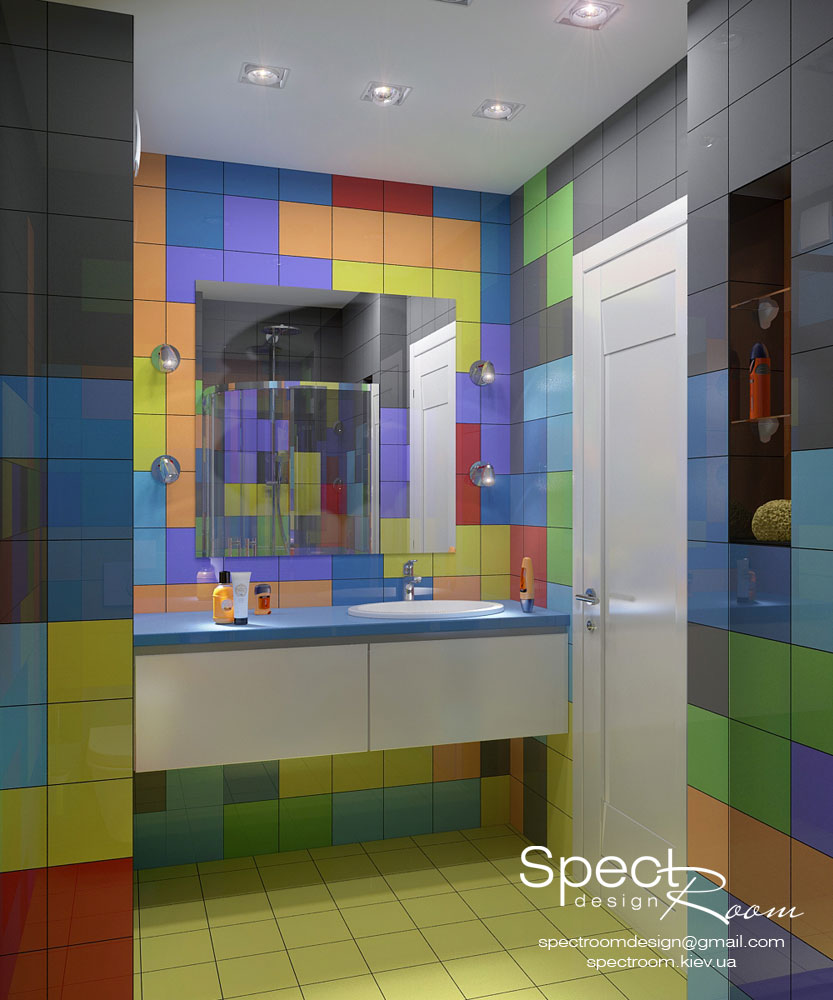 Молодіжний дизайн однокімнатної квартири  - Spectroom